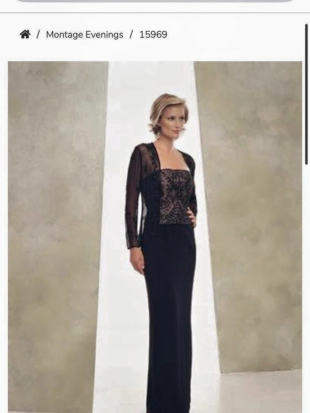 Montage by Mon Cheri Montage Evenings 15969 Two-Piece Dress Set Black 12